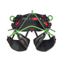 Teufelberger treeMOTION Essential X harness. Tree climbing gear. Adjustable, ergonomic design. Black, with colored straps. For professional arborists