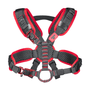 upMOTION SRT Chest Harness in red and black, designed for tree surgeons with flexible and customizable features.