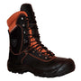 Treehog Extreme Class 2 chainsaw boots. High ankle support, durable, protective footwear for chainsaw use. Safety rated