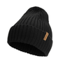 Beanie Ribbed Woolpower black ribbed beanie for warmth and style, perfect for outdoor activities.