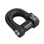 DMM Compact Shackle in black, lightweight and durable for tree surgeons and outdoor rigging applications.