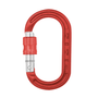 DMM XSRE Lock Mini Carabiner in red, compact key carabiner with screw gate design for enhanced security. Ideal for tree surgeons.