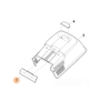 Diagram of Flap for STIHL RM 248.0 mowers, highlighting components for OEM part 6371 708 8001.