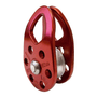 Small ISC single 13mm pulley, red metal with rotating wheel.