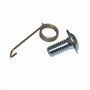 Lockjack Sport spare parts for tree surgeons: metal screw and retaining clip for equipment maintenance.