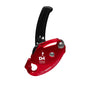 ISC D4 Work Rescue Descender in red, designed for tree surgeons and rescue operations with precise control features.