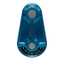 Medium hot forged pulley in blue, designed for tree surgeons, durable and robust for maximum strength in rigging.