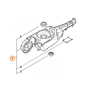 Gear housing diagram for STIHL HLA 65, HLA 85 hedge trimmer, showcasing OEM parts and assembly.