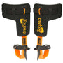 Treehog TH1000 steel spikes for tree surgeons, featuring ergonomic design and reinforced straps for climbing.
