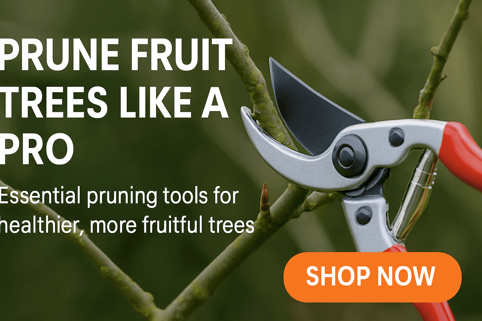 Prune Fruit Trees Like A Pro with essential pruning tools for healthier, more fruitful trees.