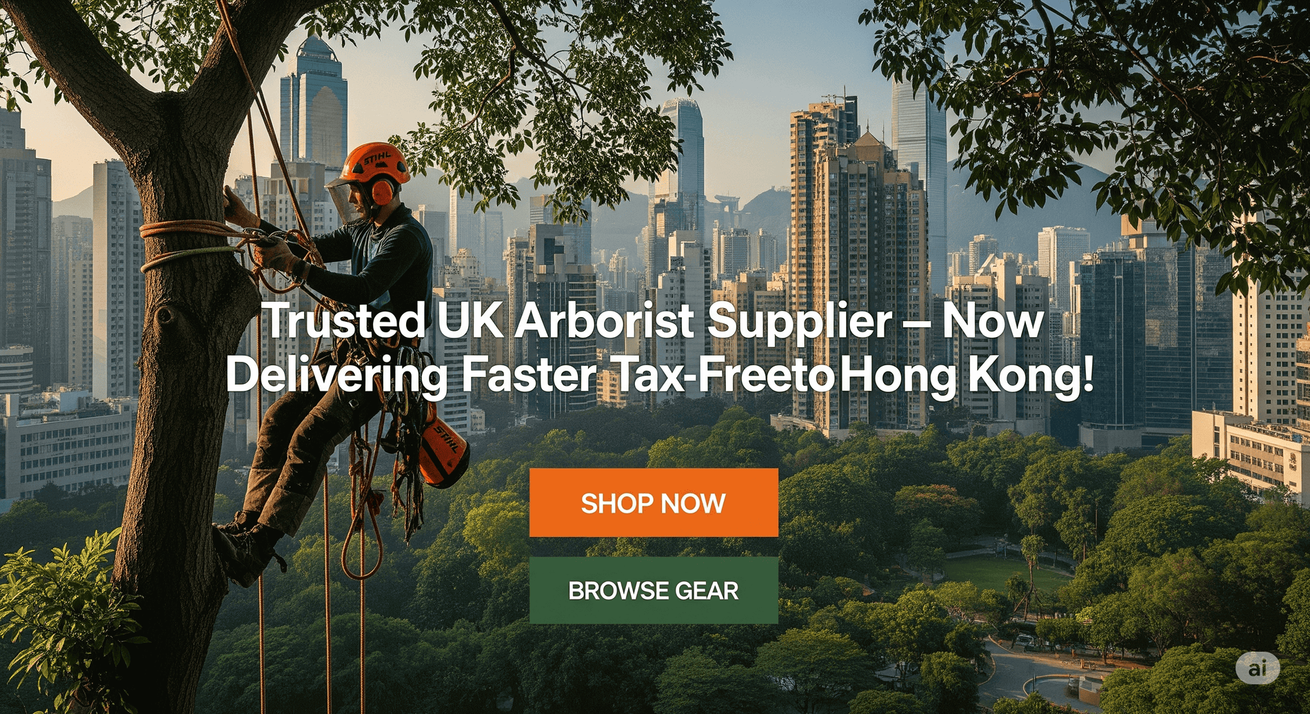 Why Arborists in Hong Kong Choose Gustharts: Tax-Free UK Orders & Express UPS Delivery