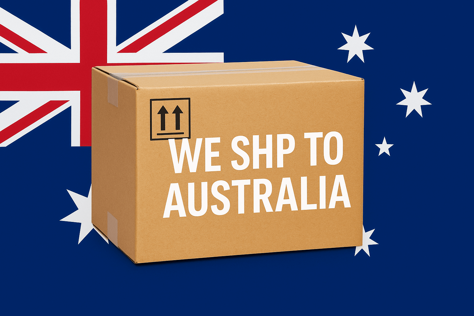 🌏 Shipping Arborist Equipment to Australia: What You Need to Know. Box on Australian flag background.