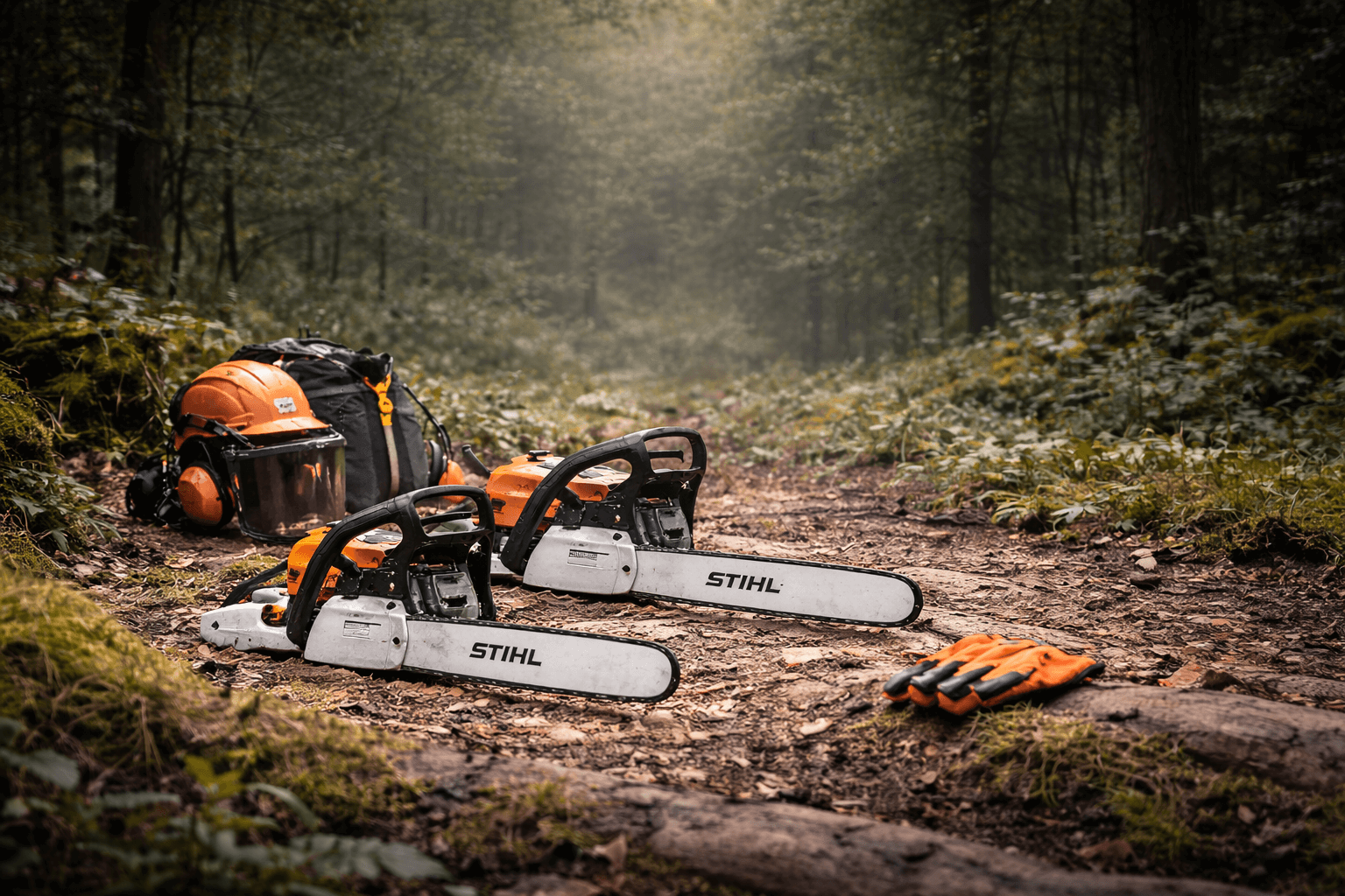Best Ground Saws for Professional Tree Work 2026 (STIHL Models Reviewed) in a forest setting with equipment.
