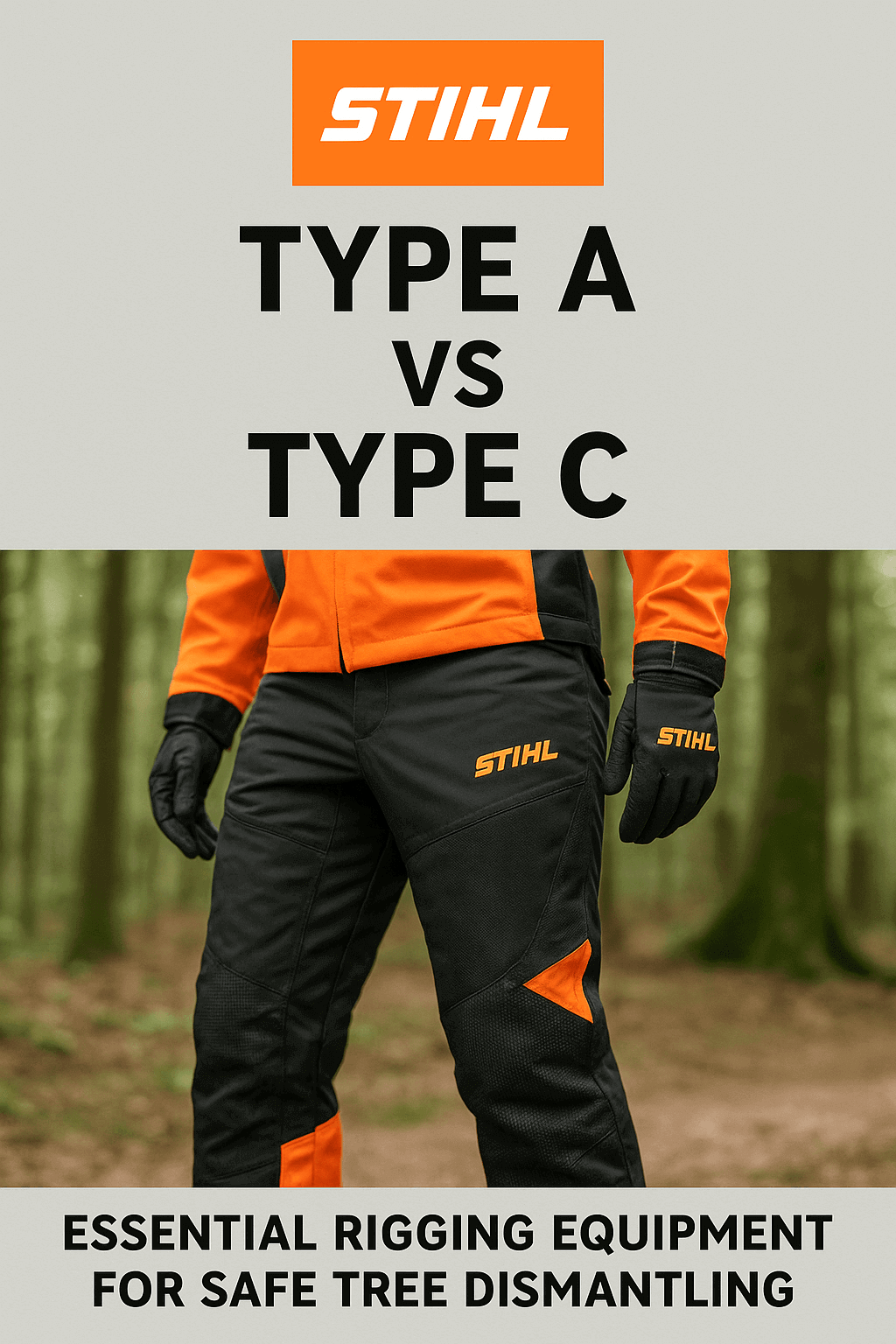 👖 STIHL Chainsaw Trousers Explained: Type A vs. Type C - Essential protective gear for chainsaw safety.