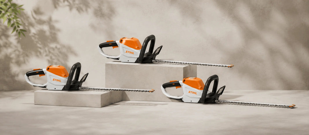 Best STIHL Battery Hedge Trimmers showcased on display with sleek designs and sharp blades.