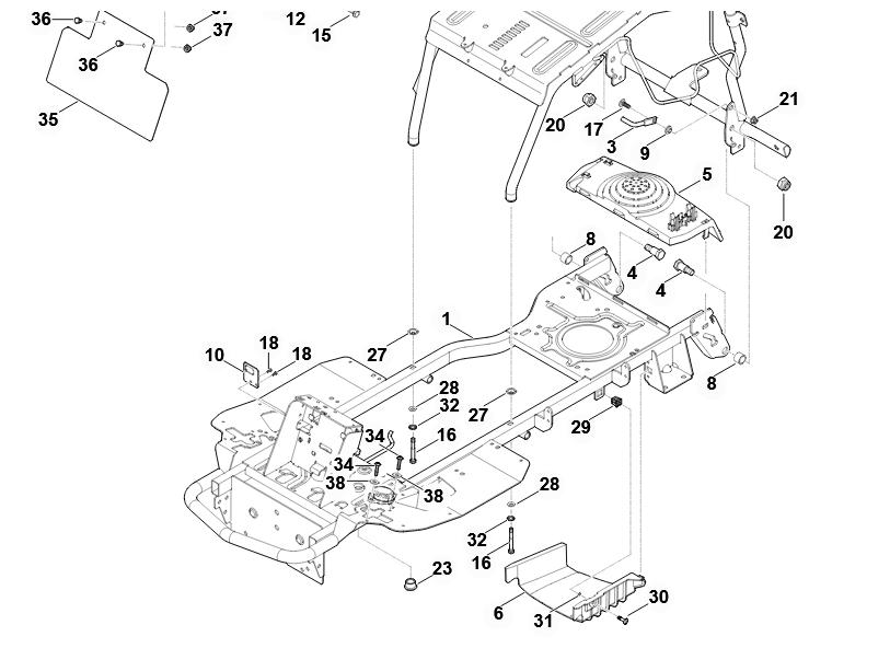 STIHL strimmer spare parts diagram showing components for maintenance and repair in tree surgery applications.