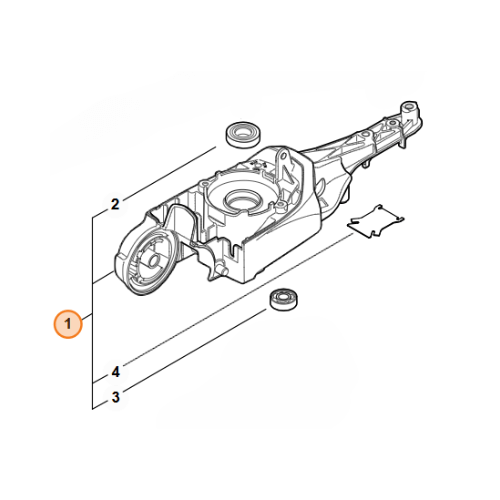 STIHL HS 56 Hedgetrimmer Spare Parts diagram showing trimmer housing and components.