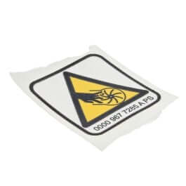 Fan Grille Warning Pictogram for Stihl BG 55, BG 56, BG 85 Blowers