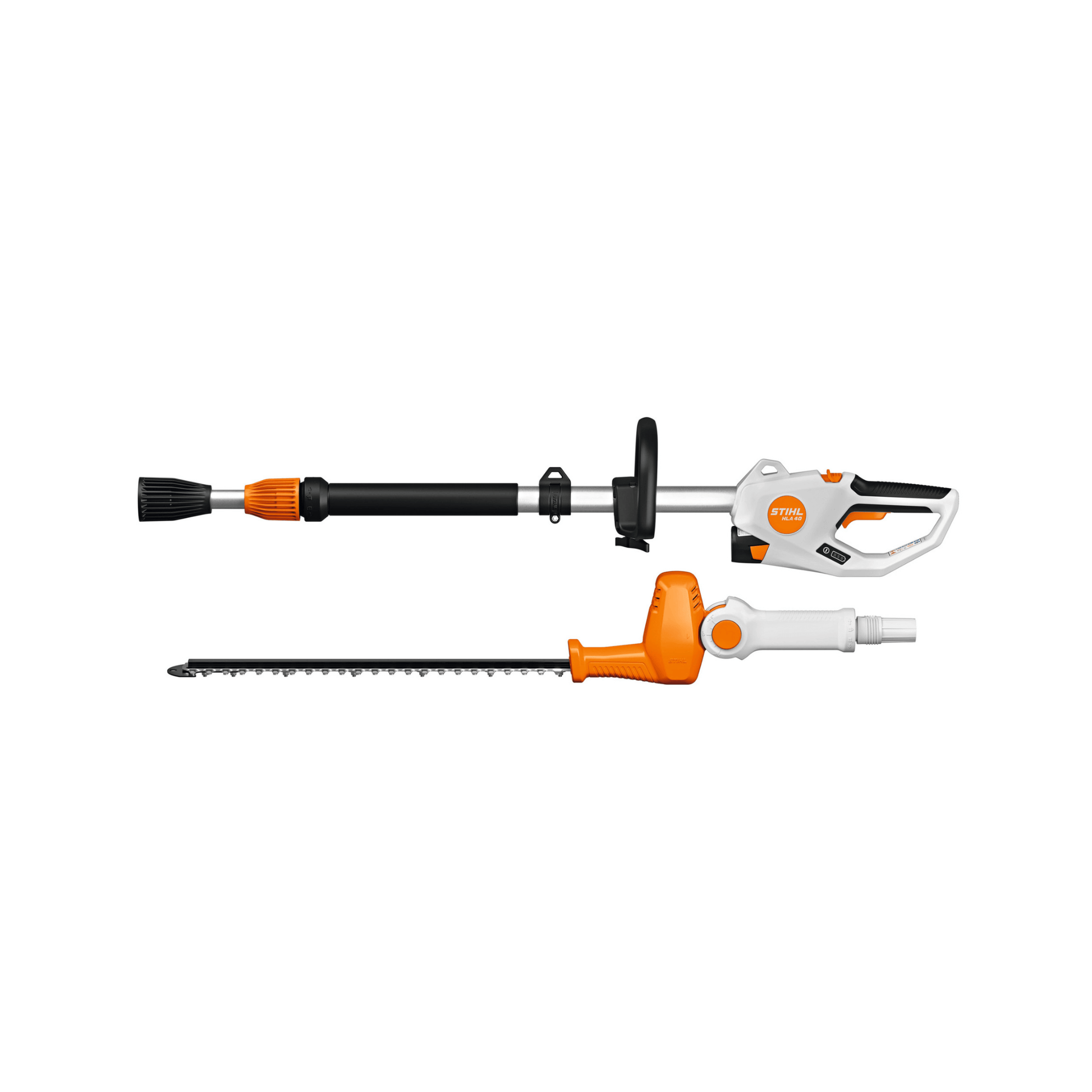 HLA 40 Cordless Telescopic Long-Reach Hedge Trimmer for tree surgeons and arborists.