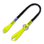 Stein Bungee Tool Strop, 25mm wide, high-visibility yellow lanyard for tree surgeons, features dual loops and steel ring.