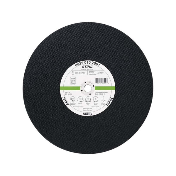 STIHL TS410, TS480i K-ME Abrasive Cutting Wheel for cutting steel up to 12mm, ideal for tree surgeons.