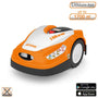 RMI 422 PC iMow robotic lawn mower by STIHL with bright LCD display, designed for up to 1700 m² area, ideal for tree surgeons.
