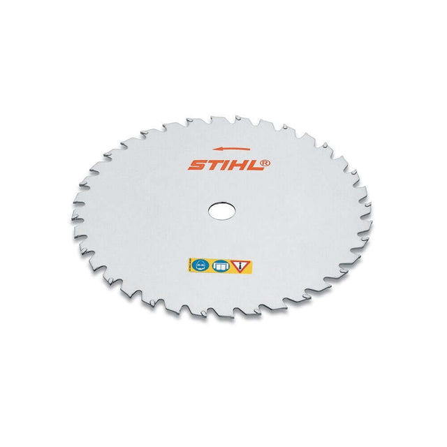 STIHL Woodcut Circular Saw Blade designed for tree surgery and efficient clearing of thick brush and stubborn saplings.