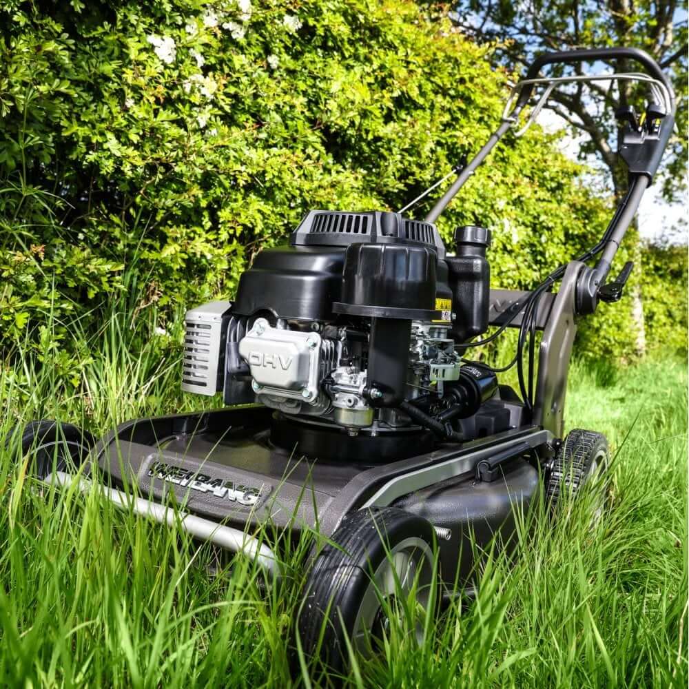 Weibang Virtue 53 SMP 21" mulching lawn mower with Kawasaki engine, ideal for tree surgeons and lawn care professionals.