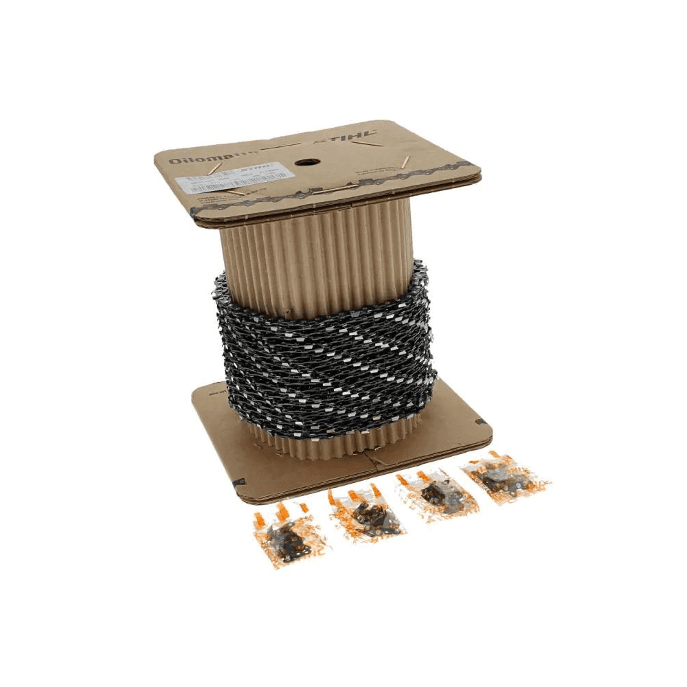 Genuine STIHL 61 PMM3 3/8" 1.1mm 100ft chain reel with low vibration for tree surgeons.