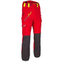 Breatheflex Chainsaw Trousers Red Type C for tree surgeons, designed for safety, comfort, and breathability during tree climbing.