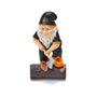 STIHL Garden Gnome Timbersports Edition, a cheerful tree surgeon gnome with axe on a log.