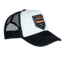 STIHL Timbersports Trucker Cap with 'KISS MY AXE' logo, ideal for tree surgeons and lumberjack sports fans.