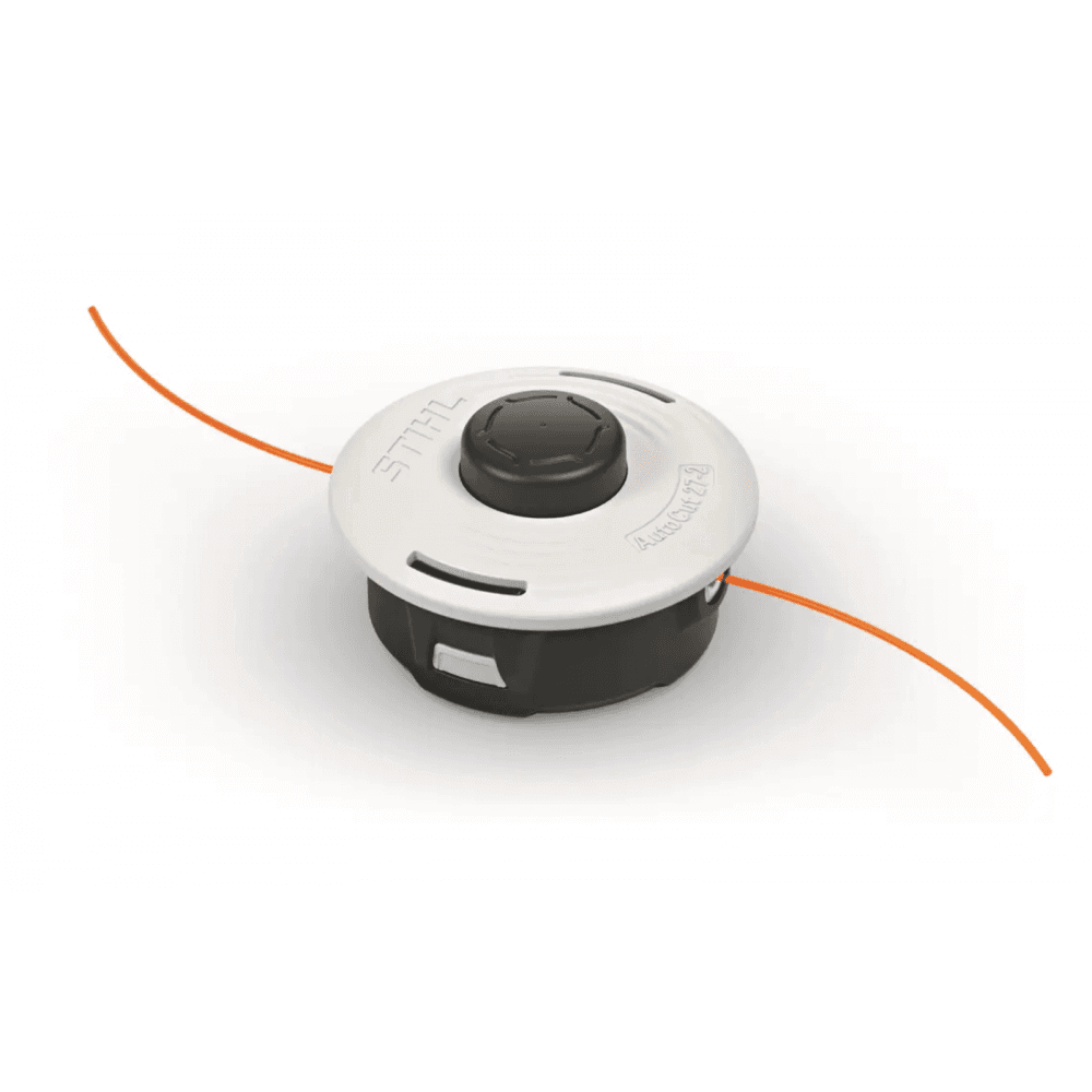 STIHL AutoCut 27-2 cutting head with orange line, ideal for tree surgeons and efficient grass trimming tasks.