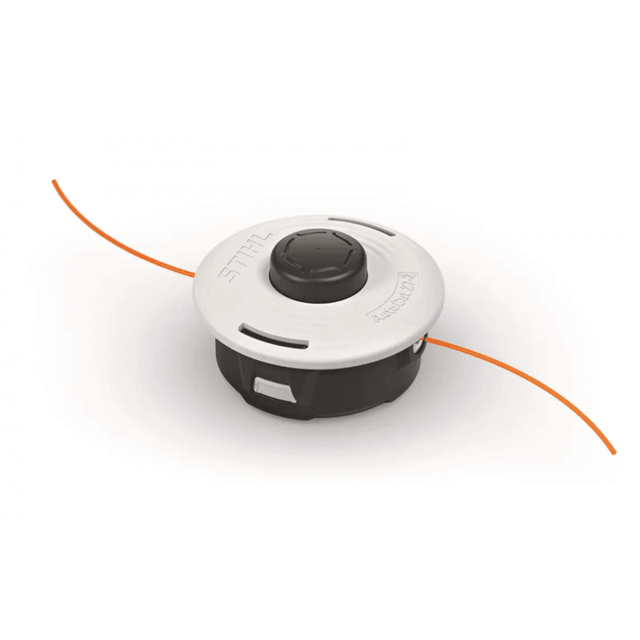 STIHL AutoCut 27-2 cutting head with orange line, ideal for tree surgeons and efficient grass trimming tasks.