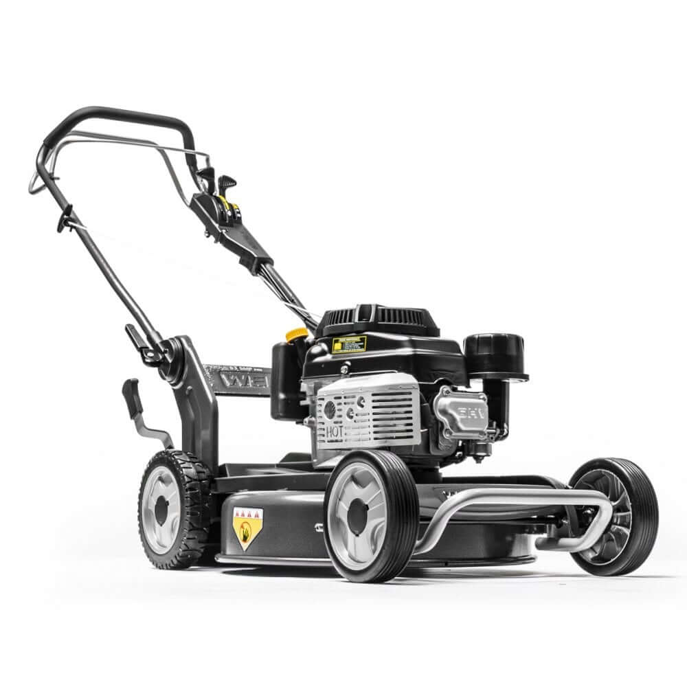 Weibang Virtue 53 SMP 21" mulching lawn mower showcasing powerful engine and professional-grade design.