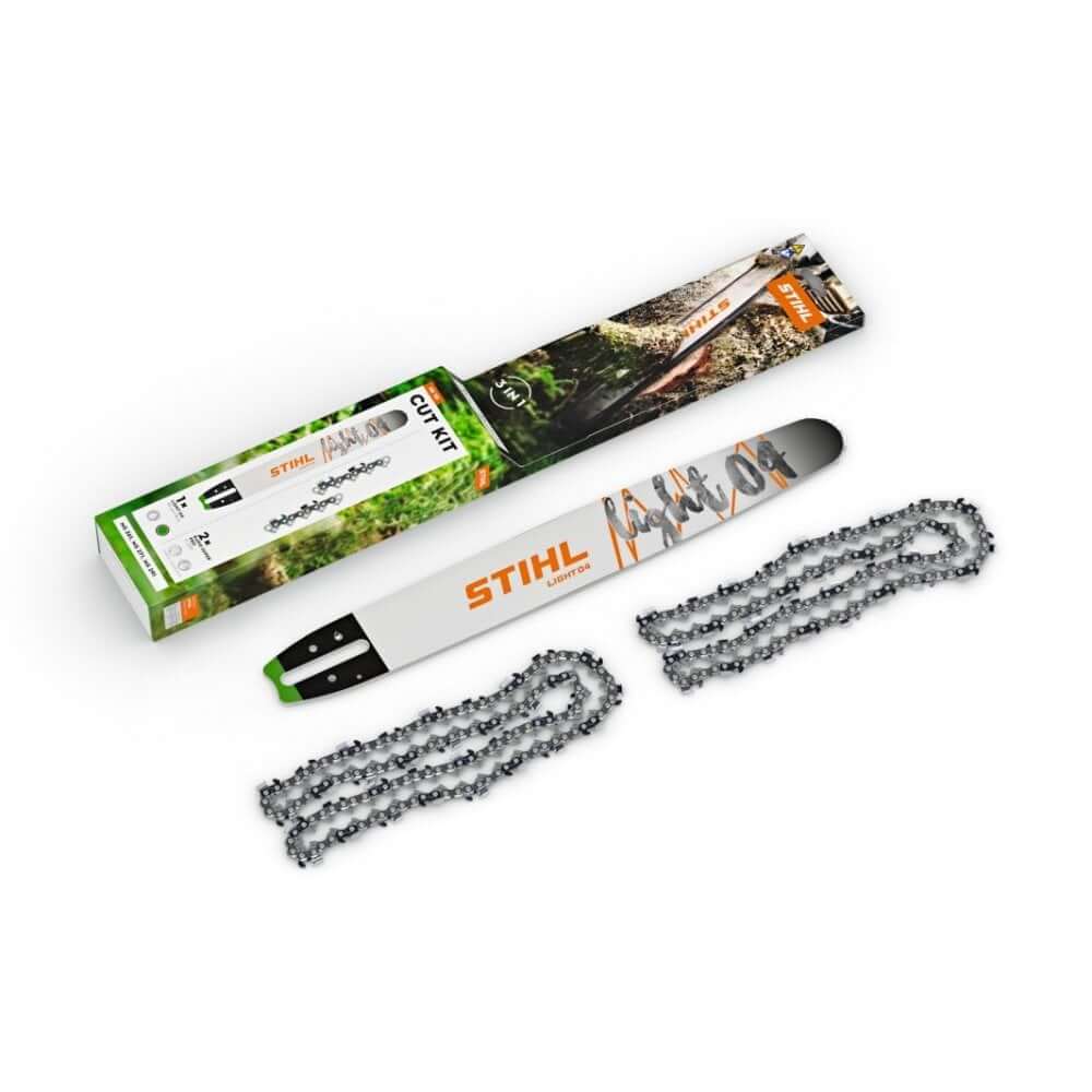 STIHL Cut Kit 10 featuring Light 04 Guide Bar and RS Pro Saw Chains for MS 261 and MSA 300, ideal for tree surgeons.