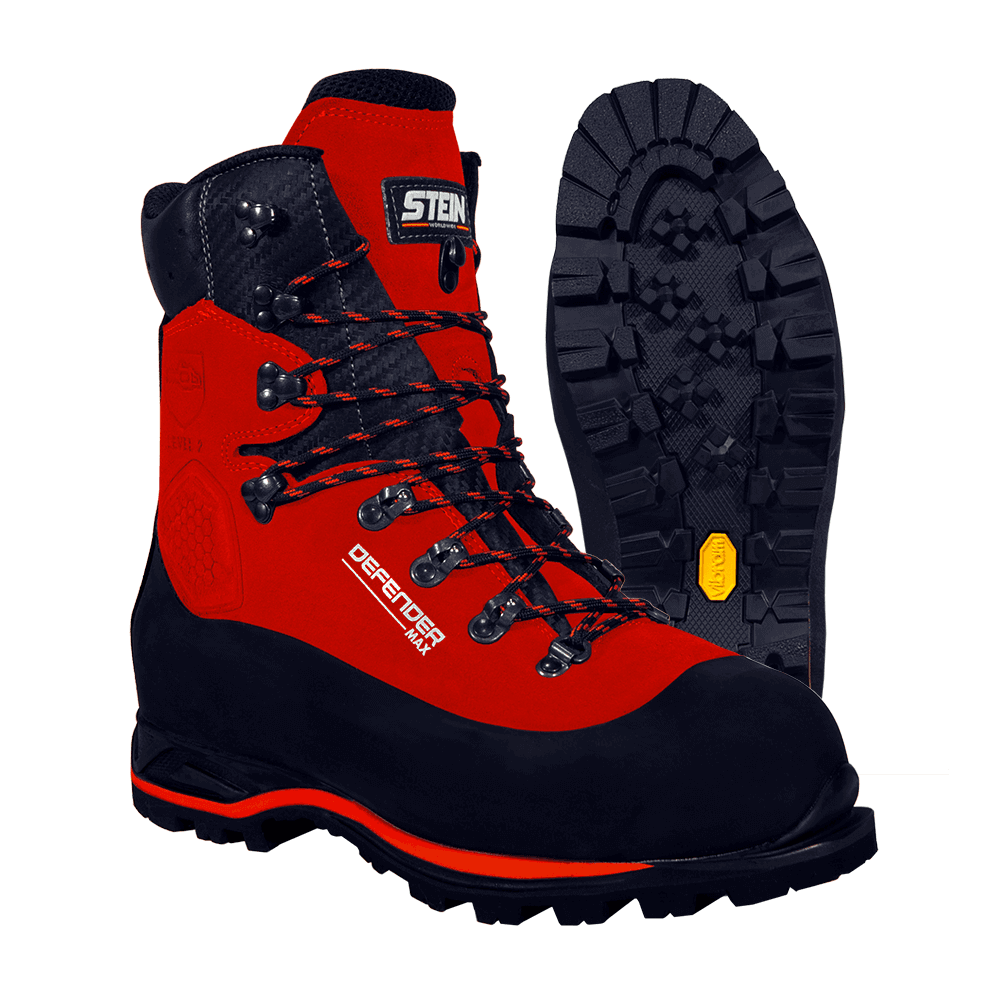 Stein Defender Max Red Chainsaw Boots FREE Del