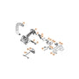STIHL MS201TC handle housing assembly parts diagram with numbered components for replacement and service.