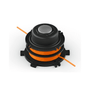 STIHL Autocut 25-2/27-2 mowing head spool with orange nylon line for efficient grass cutting