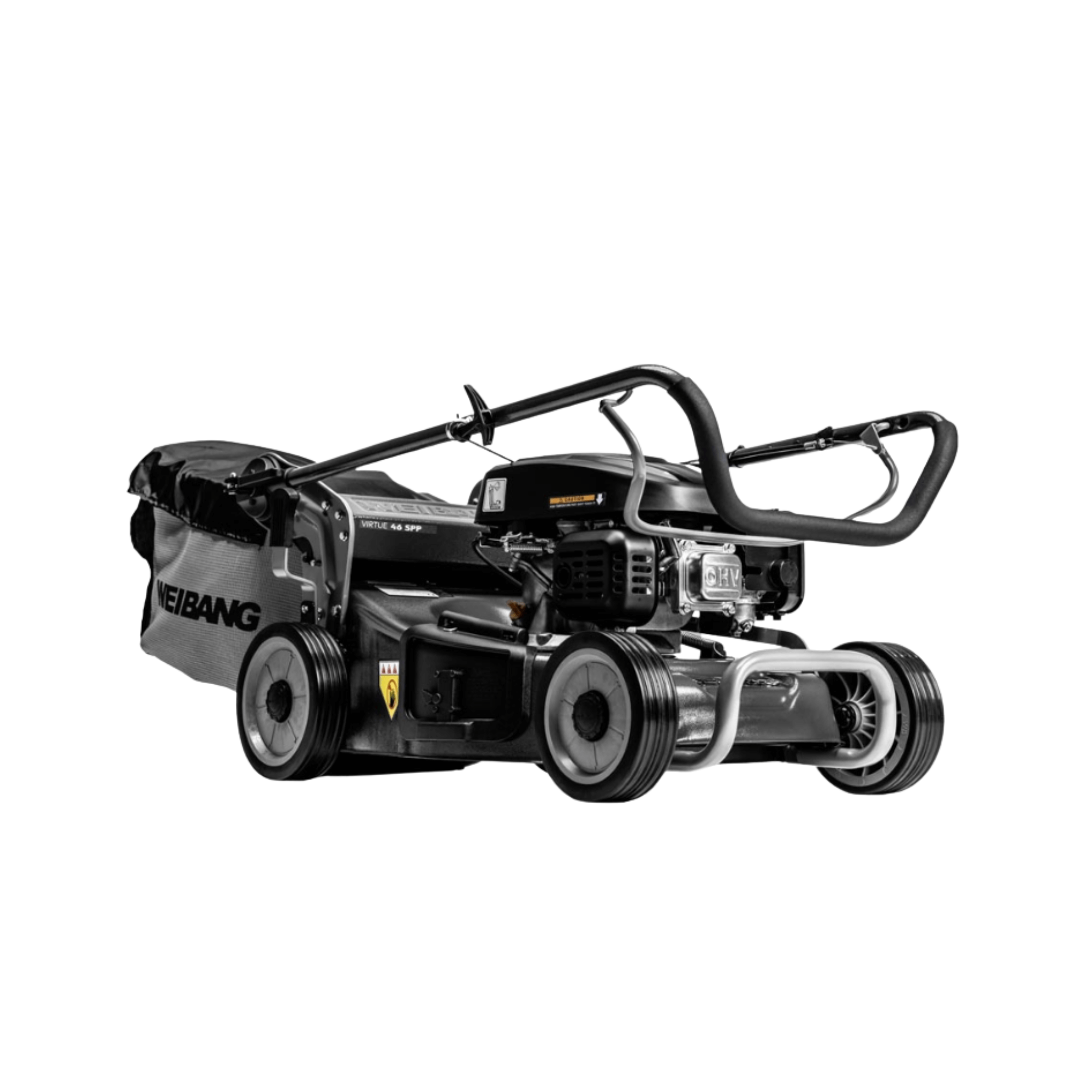 Weibang Virtue 46 SPP Push Lawnmower Petrol Lawn Mower featuring a robust design and high-quality components.