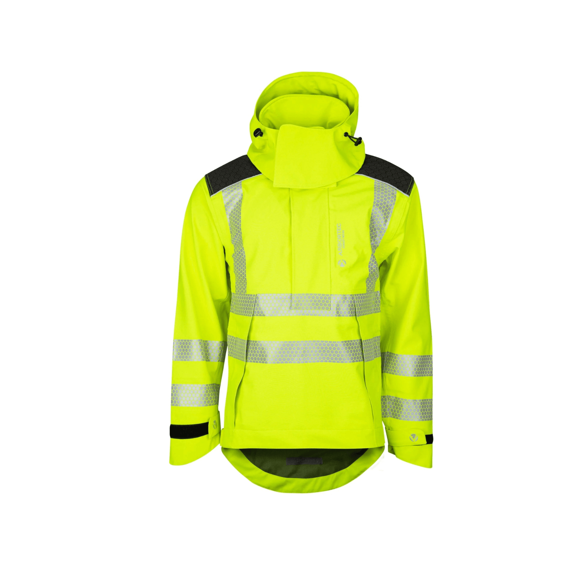 Heavy Duty BreatheDry Hi-Viz Yellow Smock - waterproof jacket for outdoor professionals with reflective strips.