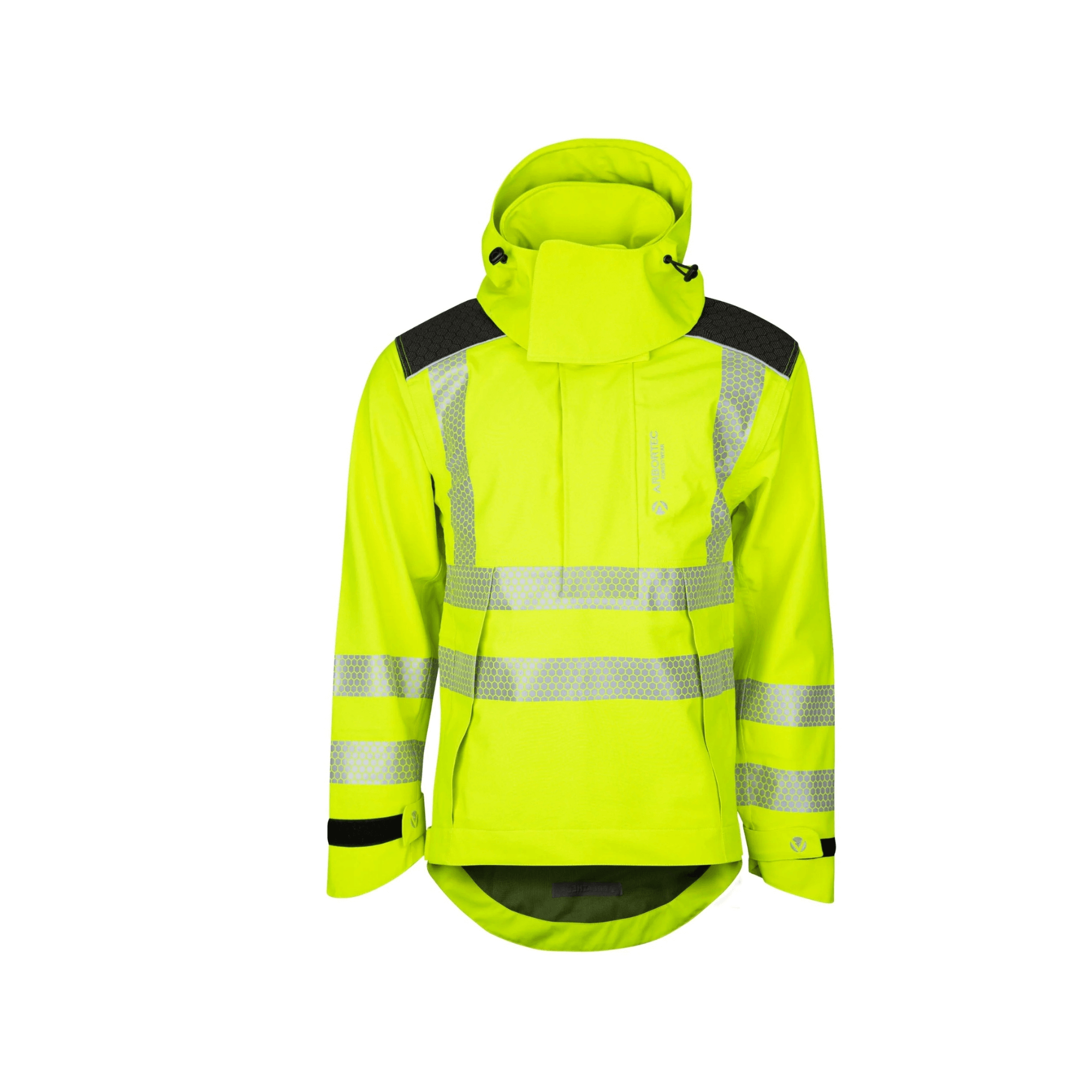 Heavy Duty BreatheDry Hi-Viz Yellow Smock - waterproof jacket for outdoor professionals with reflective strips.