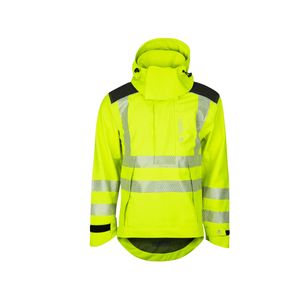 Heavy Duty BreatheDry Hi-Viz Yellow Smock - waterproof jacket for outdoor professionals with reflective strips.