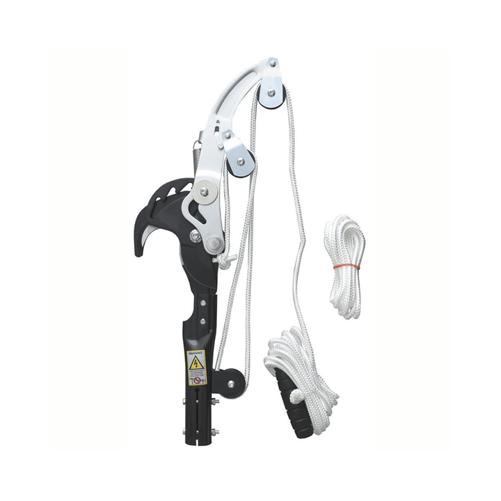 Sintung Lopper Hayauchi Pole Attachment with ratchet-operated cutting head and ropes for tree surgeon use.