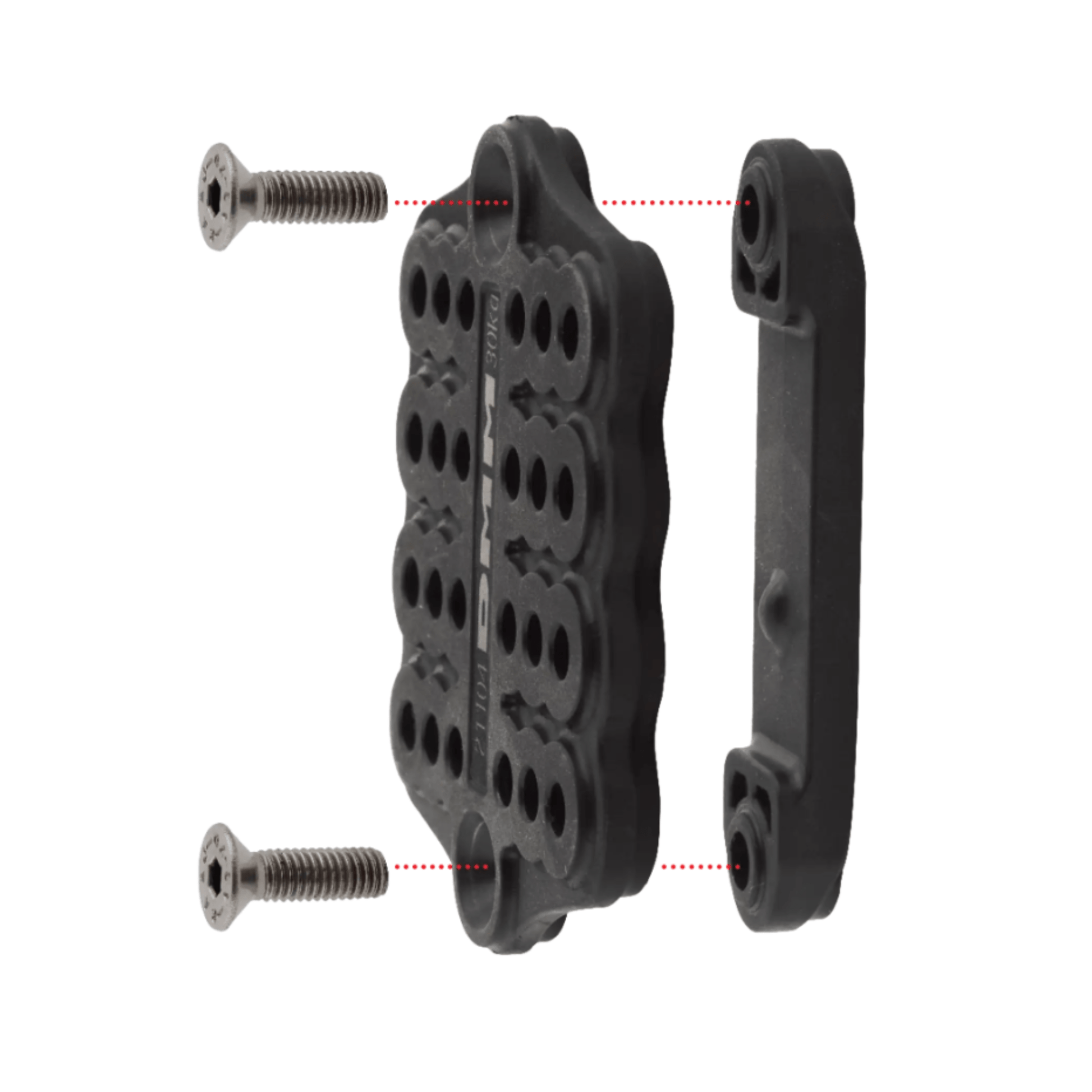 DMM Parking Lot gear mounting adaptor plate with screws for harnesses and bags.