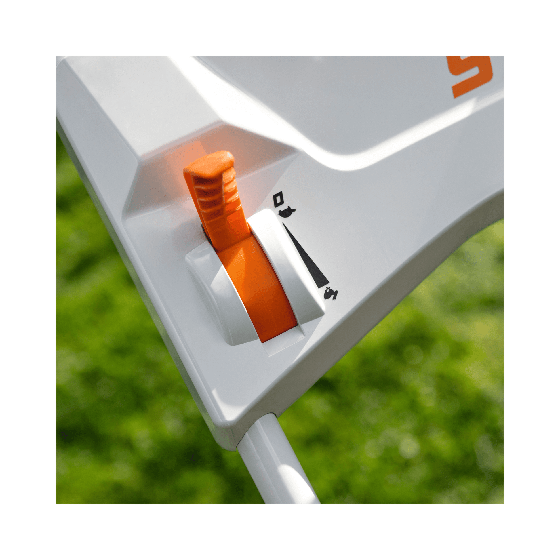 RMA 2 RV Cordless Mulching Lawnmower variable speed control and settings for optimal lawn care.
