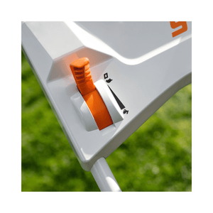 RMA 2 RV Cordless Mulching Lawnmower variable speed control and settings for optimal lawn care.