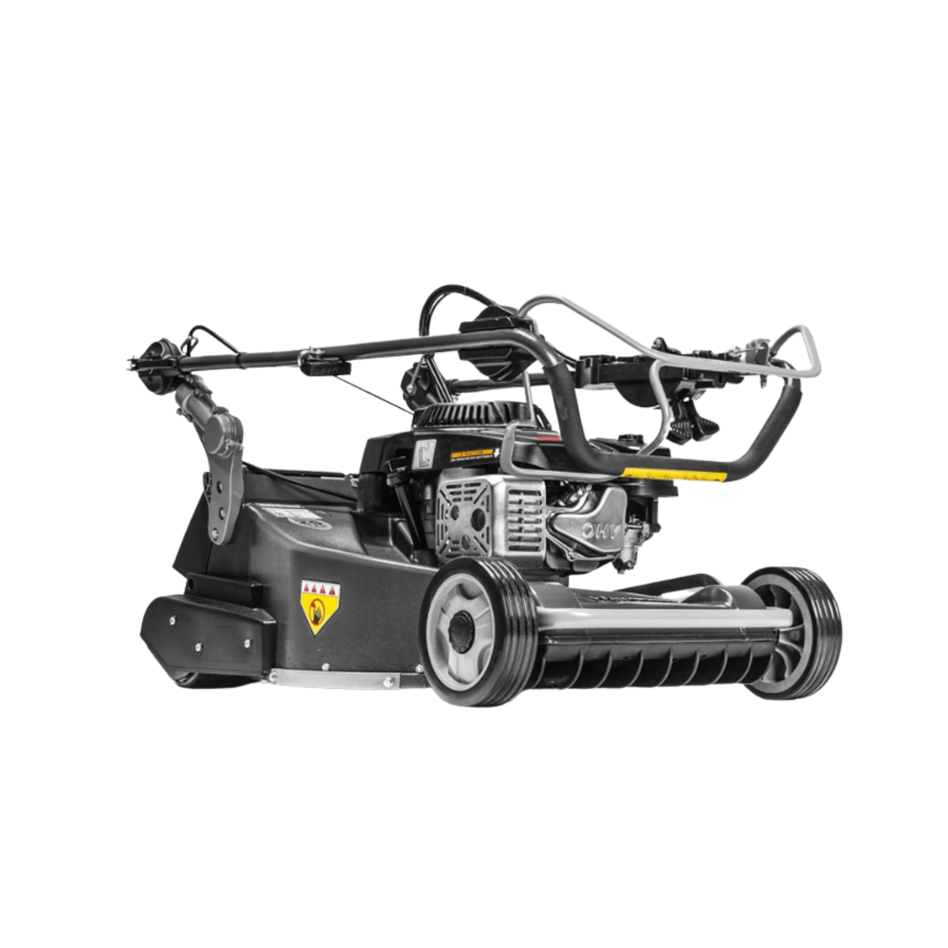 Legacy 48 PRO Rear Roller Petrol Lawnmower with durable aluminium deck and rear steel roller for striped finishes.