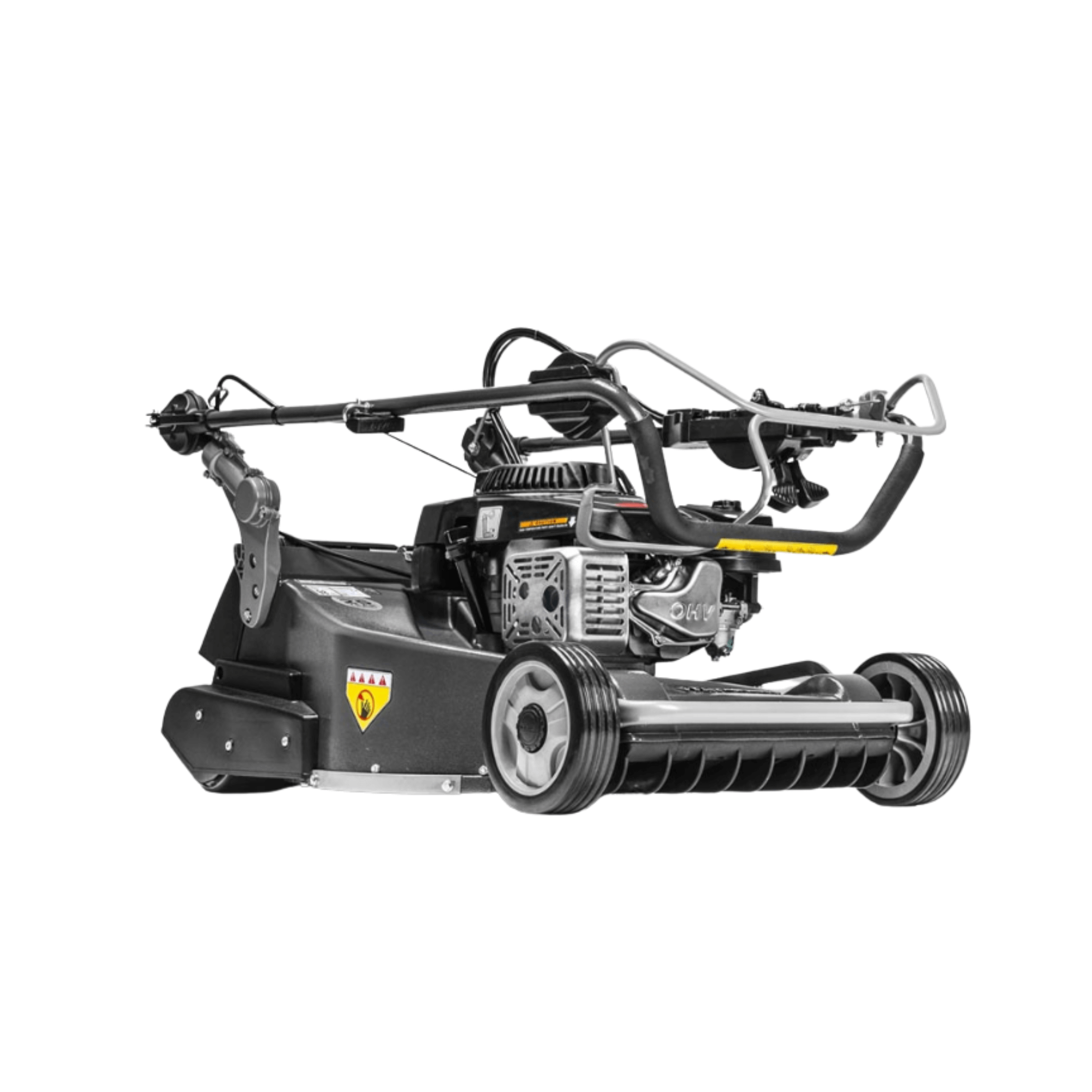 Legacy 48 PRO Rear Roller Petrol Lawnmower with durable aluminium deck and rear steel roller for striped finishes.