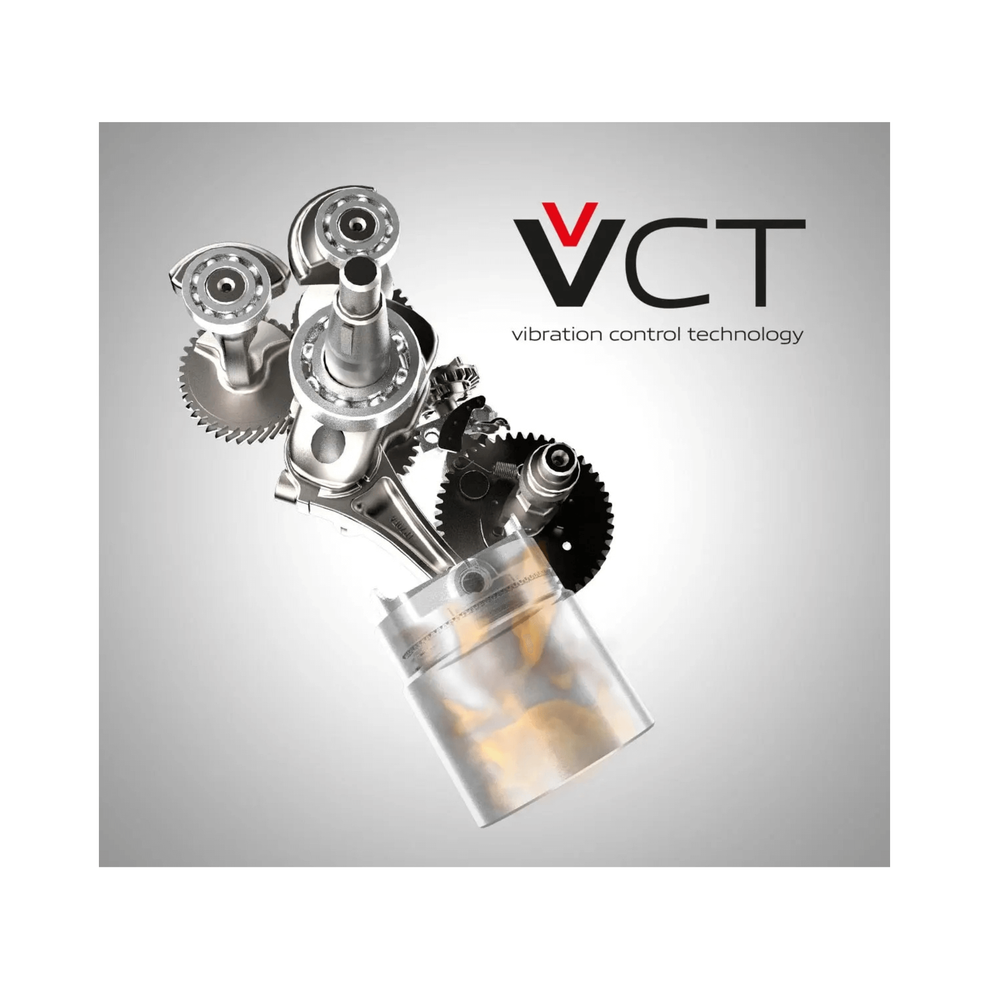 VCT vibration control technology with mechanical components and gears.